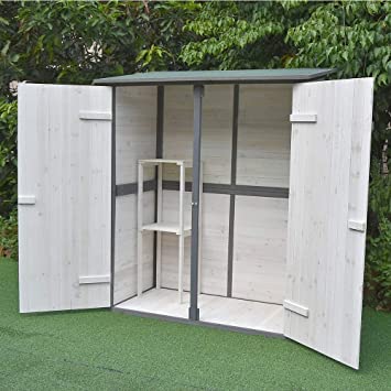 Melko Gartenschrank mit Pultdach und Doppelflügeltür