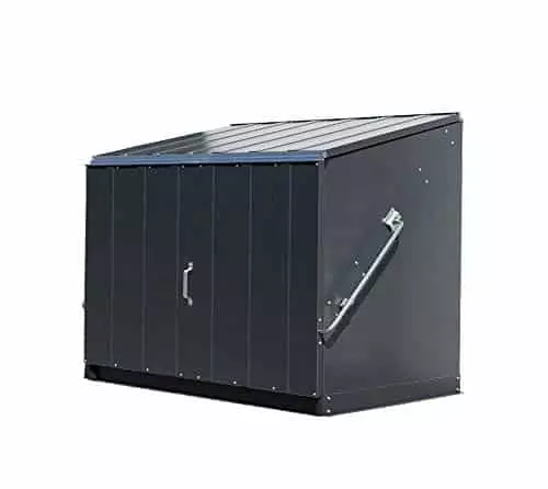 Trimetals Gerätebox, Aufbewahrungsbox, Multifunktionsbox, Fahrradbox Stowaway Anthrazit 138x89x113 cm (LxBxH); Multibox aus verzinktem Stahl
